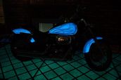 Glow in the dark motorbike